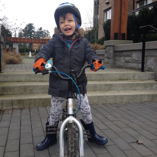 nephew 1 w fox mittens