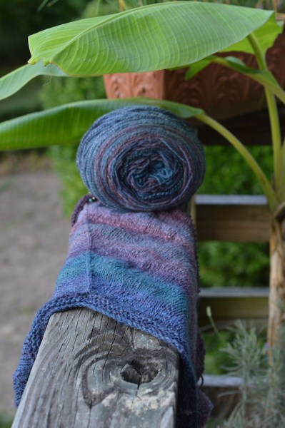 handspun shawl in progress