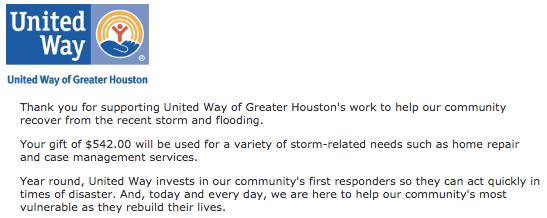 EEKnits fundraiser United Way donation