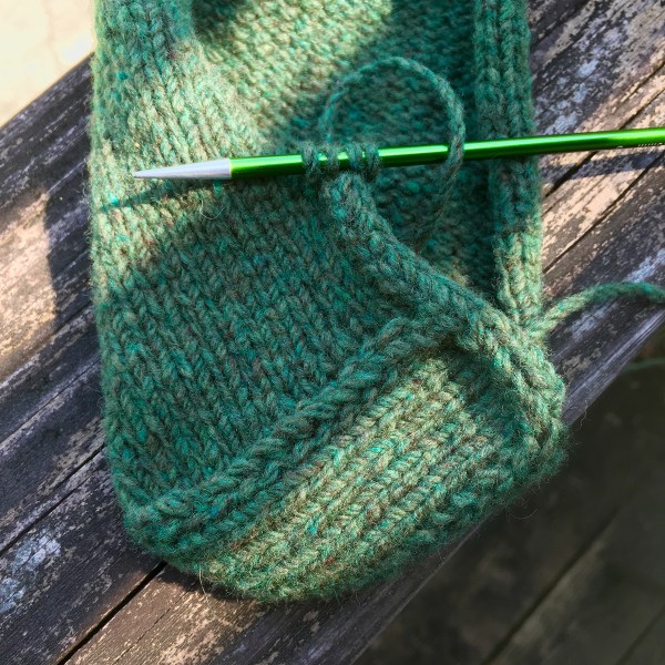 Last Minute Travel Slippers in progress