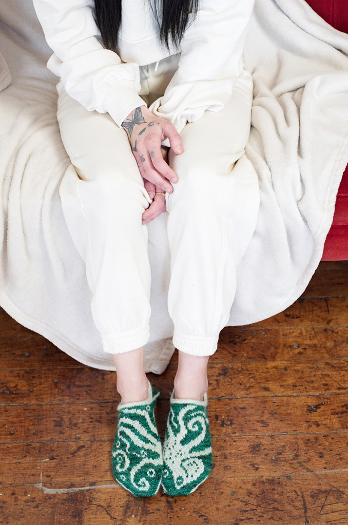 Octopus Slippers top view.